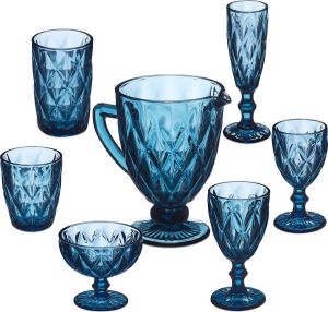 Blauwe Relaxdays glazen online kopen? Vergelijk