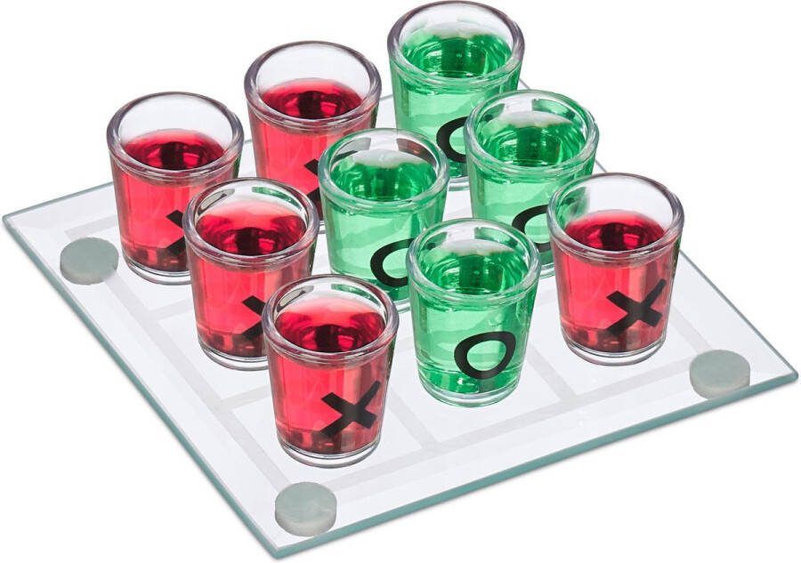 Relaxdays drinkspel boter kaas en eieren drankspel vanaf 18 jaar 2 personen