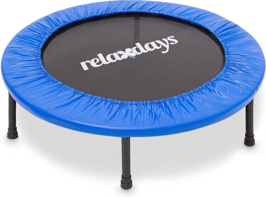 Relaxdays fitness trampoline indoor kleine trampoline tot 100 kg thuis volwassenen 96 cm