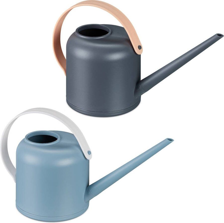 Relaxdays gieter binnen set van 2 plantengieter 1 7 liter lange tuit bloemengieter