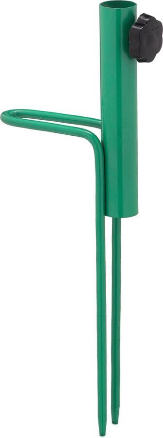 Relaxdays grondanker parasol groen staal parasolhouder voor stok van 17 23 mm