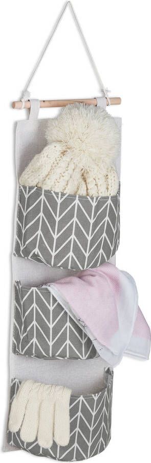 Relaxdays hangende organizer wandorganizer met vakken hangende opberger badkamer grijs