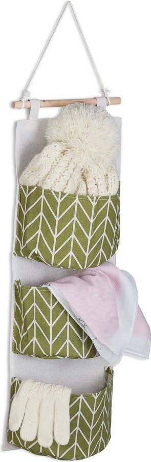 Relaxdays hangende organizer wandorganizer met vakken hangende opberger badkamer groen