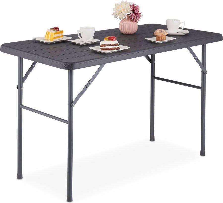 Relaxdays inklapbare tuintafel eettafel tuin buitentafel kunststof klaptafel buiten