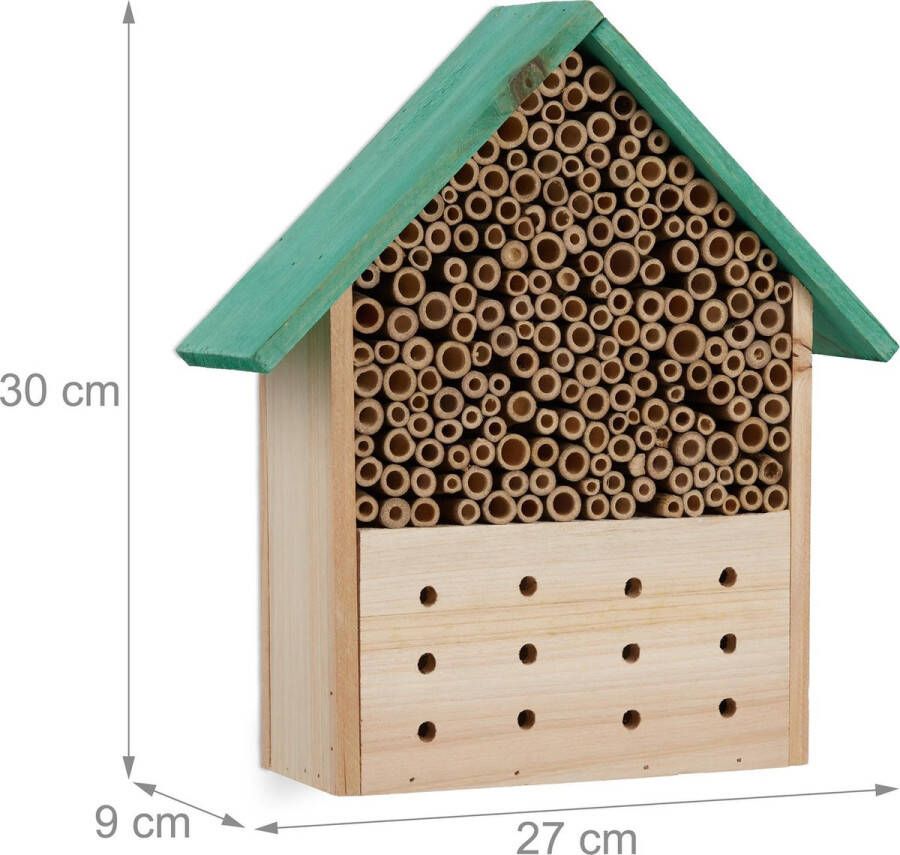Relaxdays insectenhotel bijenhotel insectenhuis nestkast voor insecten decoratie