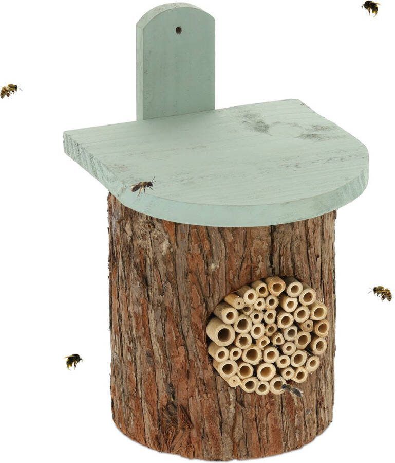 Relaxdays insectenhotel hangend bijenhotel balkon rond bijenhuis insectenhuis tuin