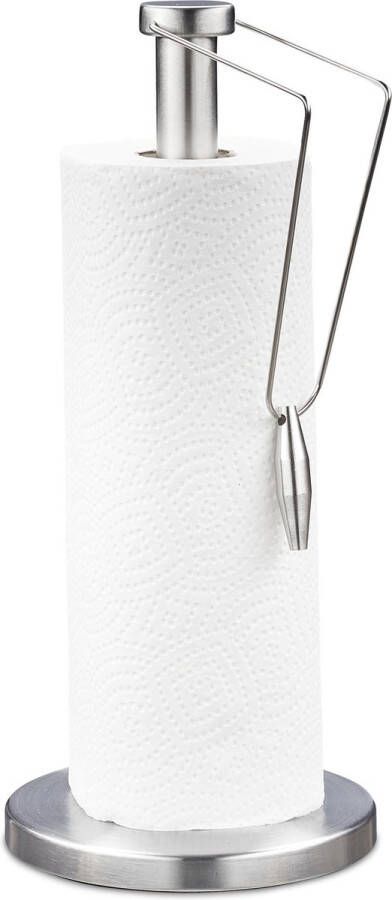 Relaxdays keukenrolhouder rvs keukenpapierhouder staand rollenhouder keuken modern