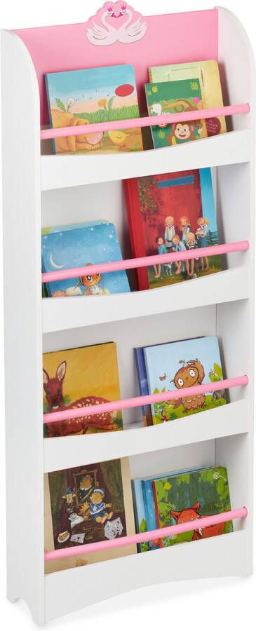 Relaxdays kinderboekenkast opbergrek kinderkamer kinderboekenrek open kinderkast