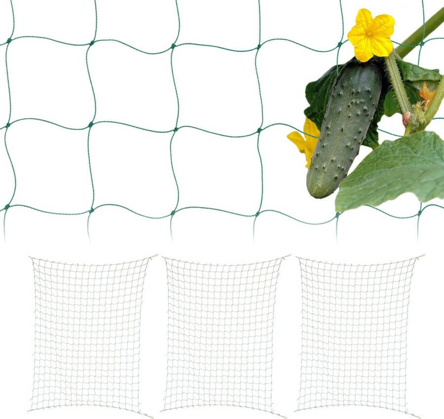 Relaxdays klimnet voor planten set van 4 180 x 270 cm plantensteun klimplanten PE