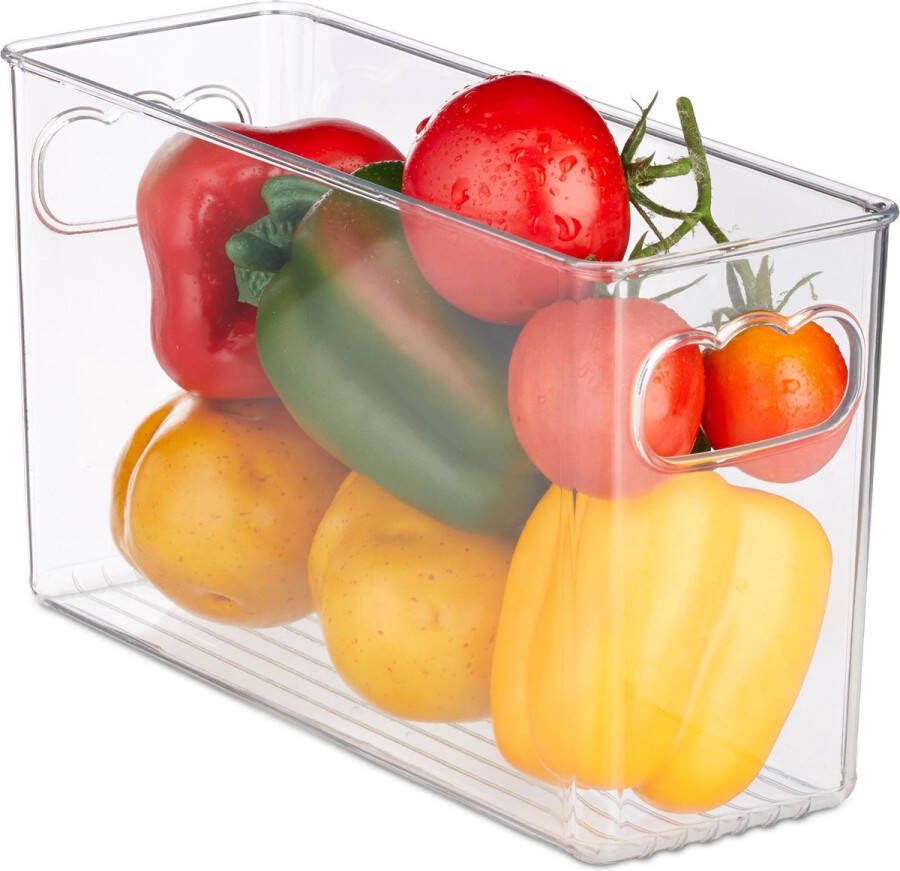 Relaxdays koelkast organizer smal keuken opbergbakje bakje voor koelkast groente
