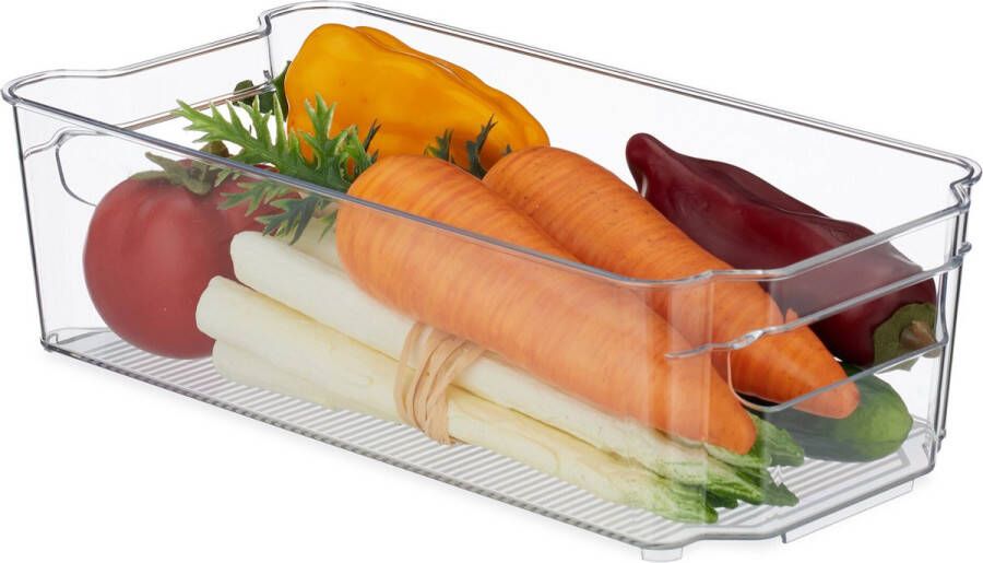 Relaxdays koelkast organizer transparant koelkast accessoire fruit ijskast organizer