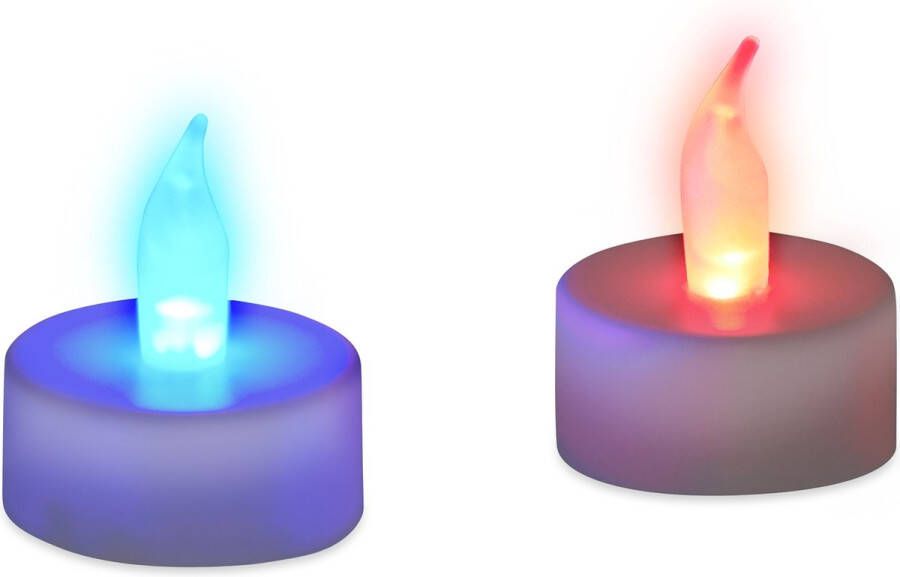 Relaxdays LED theelicht sfeerverlichting waxinelicht kleurverwisseling op batterijen