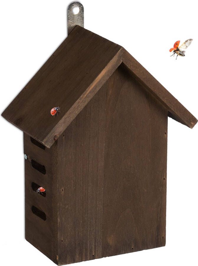 Relaxdays lieveheersbeestjes hotel mini insectenhotel lieveheersbeestjeshuis balkon