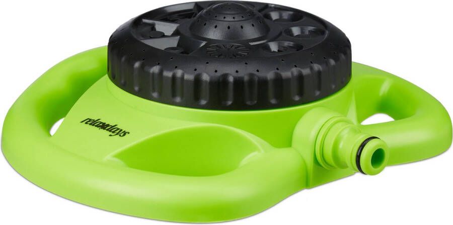 Relaxdays multi-sproeier 8 sproeistanden tot 78 m² tuinsproeier sprinkler groen