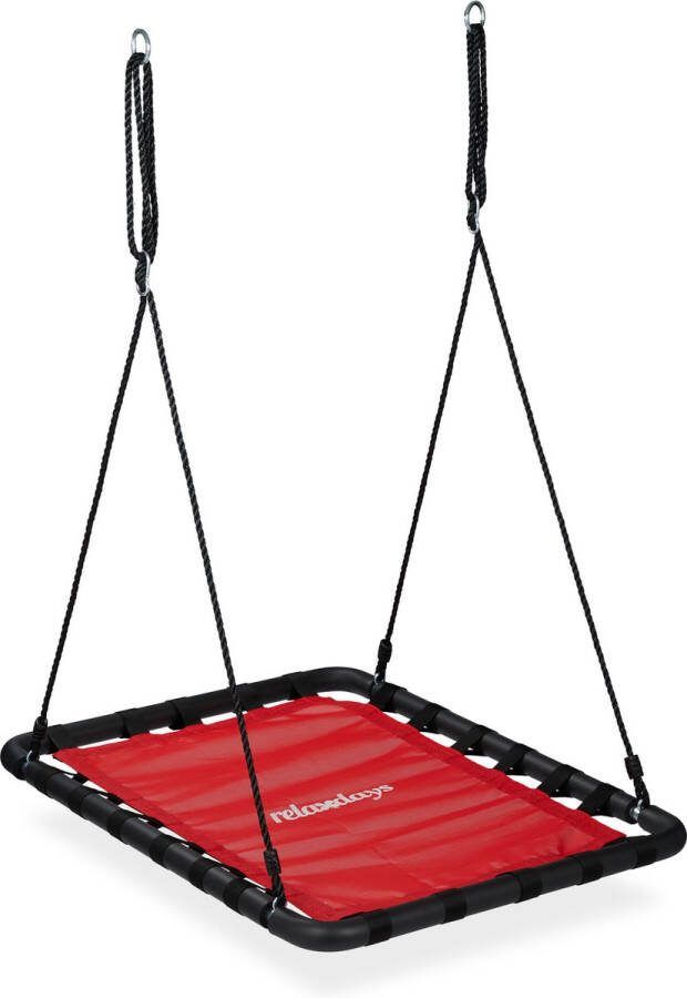 Relaxdays nestschommel kind tuinschommel tot 100 kg outdoor kinderschommel met doek