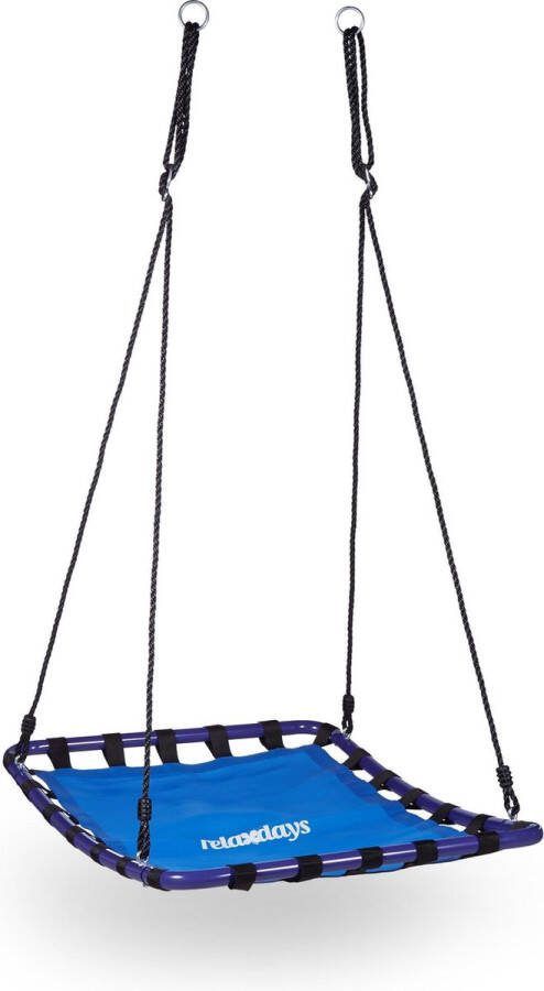 Relaxdays nestschommel outdoor vogelnestschommel rechthoek tuinschommel tot 100 kg