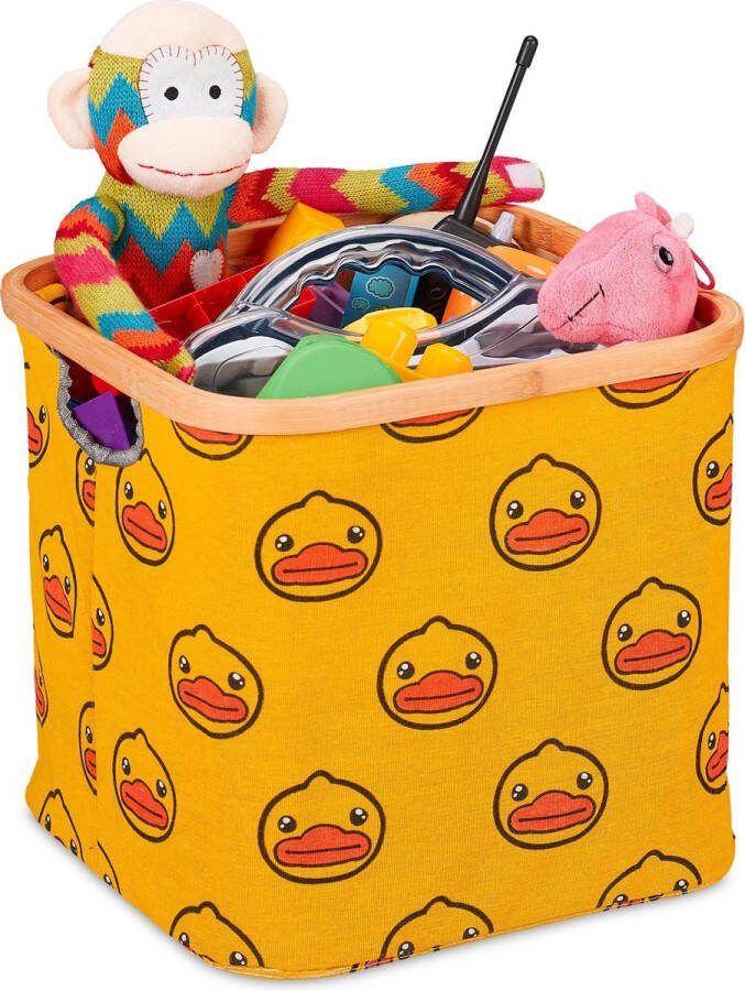 Relaxdays opbergmand kinderkamer opbergbox stof opvouwbare opbergdoos kast organizer B