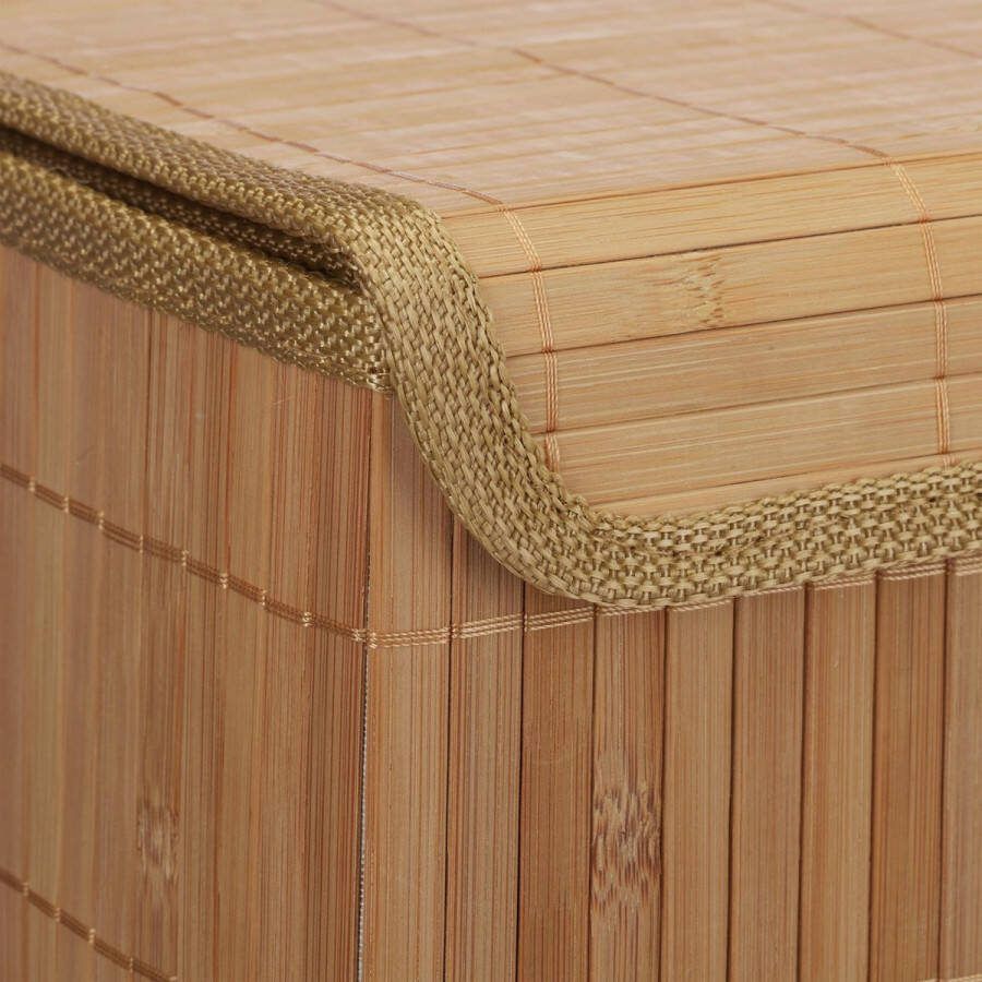 Relaxdays opbergmand set van 5 bamboe manden set badkamer opbergbox Naturel