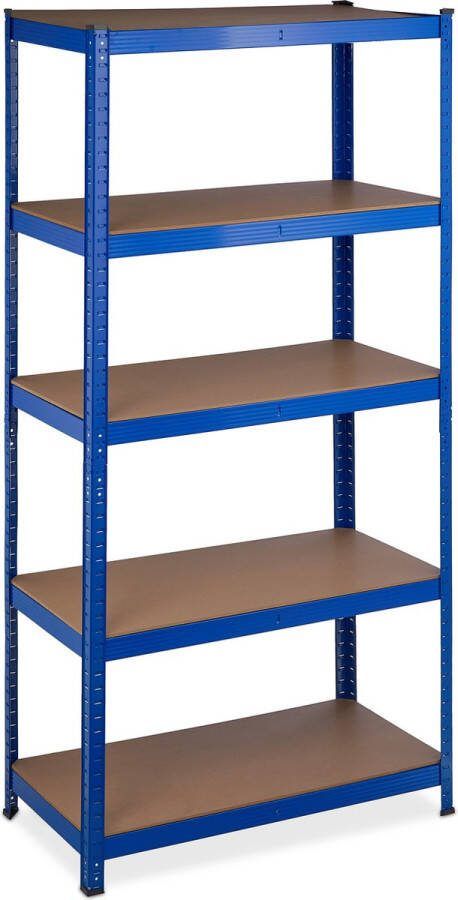 Relaxdays opbergrek metaal stellingkast legbordstelling opbergkast 180x90x45 cm