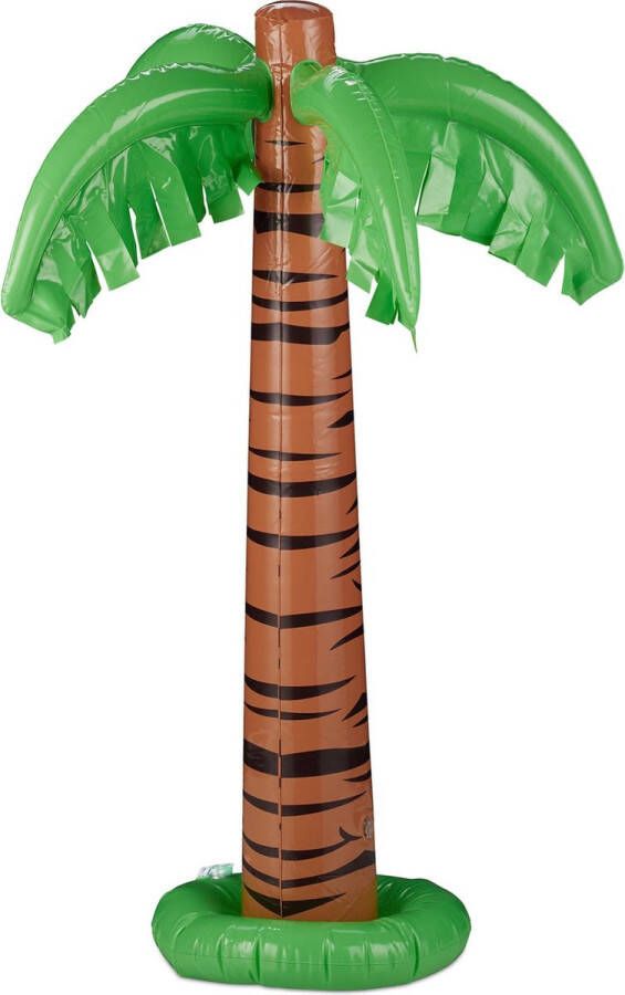 Relaxdays Opblaasbare palmboom opblaas palmboom decoratie party zwembad speelgoed