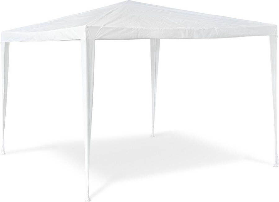 Relaxdays partytent 2 5 x 3 x 3 m tuintent paviljoen vierkant feesttent camping wit