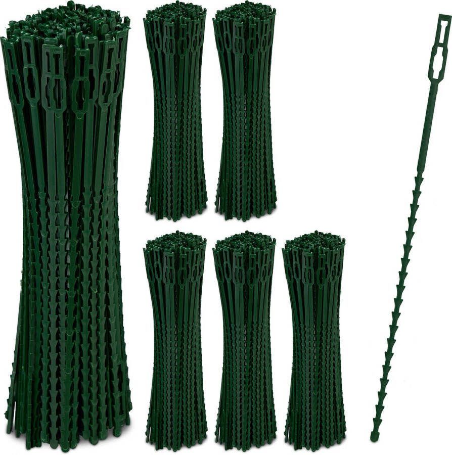 Relaxdays plantenbinders 23 cm set van 1200 kabelbinders voor planten verstelbaar