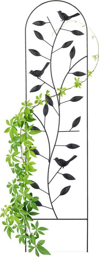Relaxdays plantenklimrek voor klimplanten plantensteun vintage trellis metaal zwart