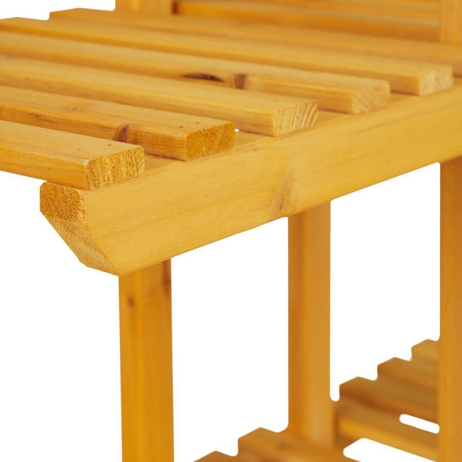 Relaxdays plantenrek binnen hout plantentrap bloemenrek 5 etages planten etagere Oranje