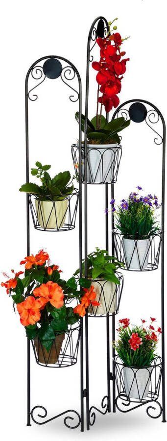 Relaxdays plantenrek bloemenrek plantentrap etagere voor planten 6 etages