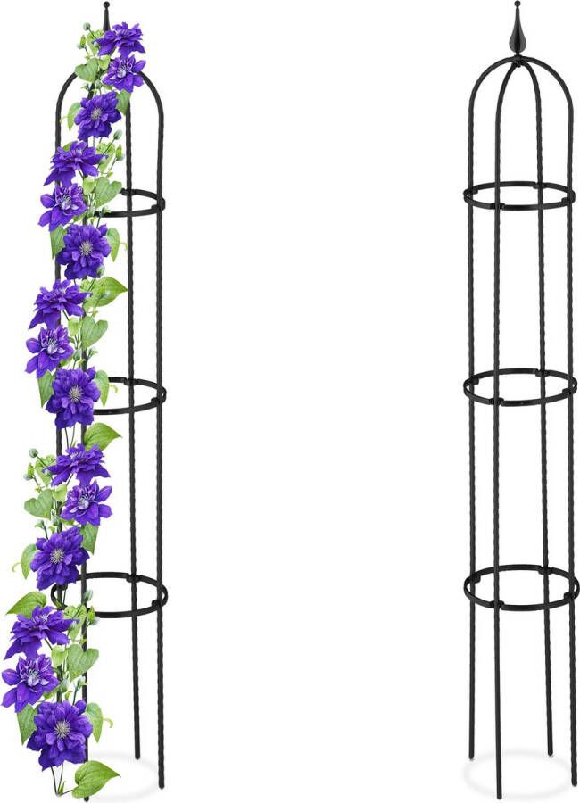 Relaxdays plantensteun klimplanten set van 2 130 cm rankhulp klimplantensteun hoog