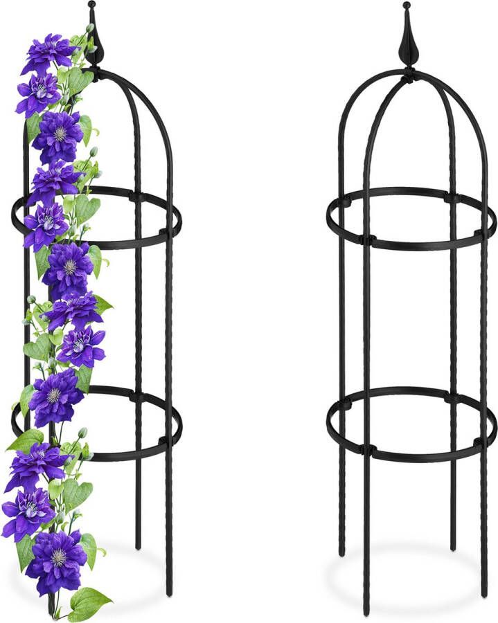 Relaxdays plantensteun klimplanten set van 2 rankhulp 85 cm klimplantensteun tuin