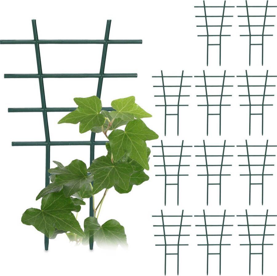 Relaxdays plantensteun rankhulp planten klimplantensteun kamerplanten set van 12