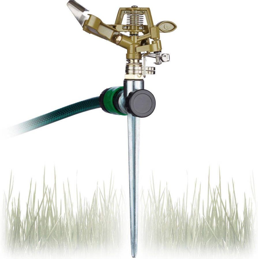 Relaxdays pulserende tuinsproeier sectorsproeier cirkelsproeier sprinkler 360°