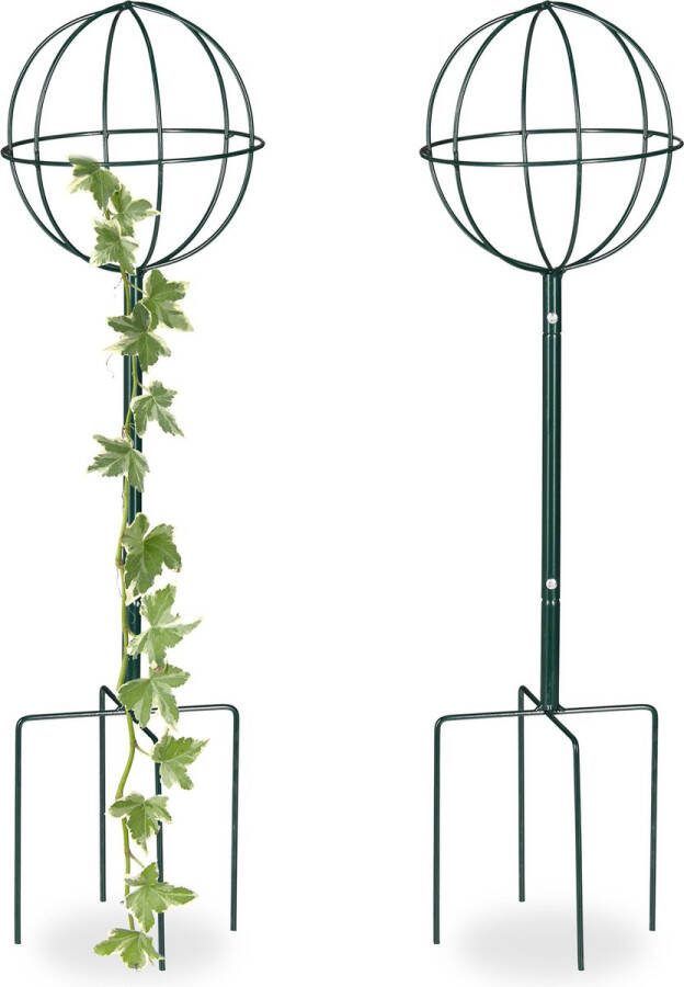 Relaxdays rankhulp bol plantensteun set van 2 rond metaal klimrek planten XL