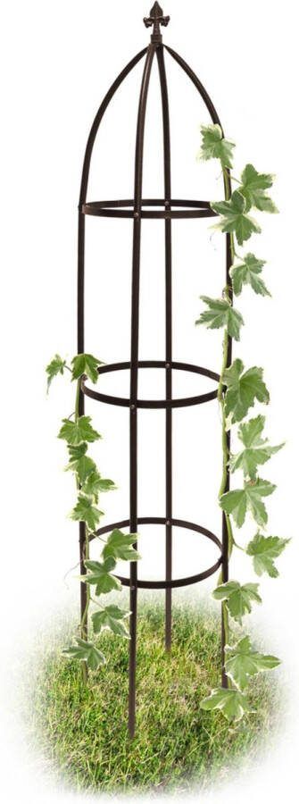 Relaxdays Rankhulp obelisk 190cm plantensteun rozenboog bloemen & planten bruin