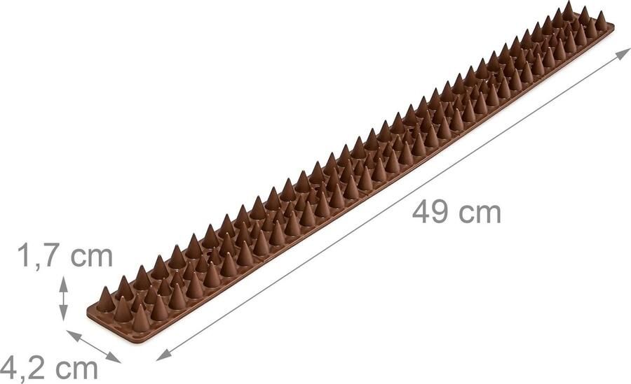 Relaxdays 20x duivenpin schutting set vogelpinnen kunststof lengte totaal 8 meter