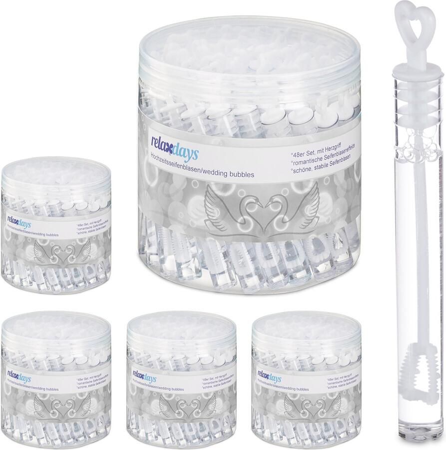 Relaxdays 240x bellenblaas bruiloft mini bellenblaas uitdeelcadeau gasten