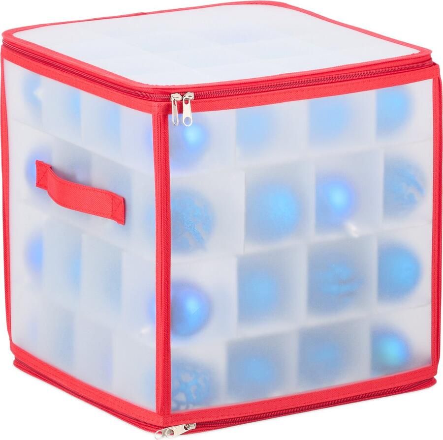 Relaxdays kerstballen opbergbox kerstversiering opbergdoos kerstballen organizer