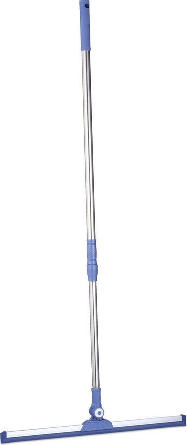 Relaxdays vloertrekker badkamer rvs telescoopsteel 84–135 x 52 cm raamwisser