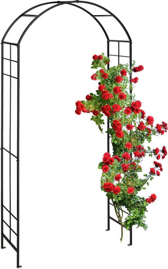 Relaxdays rozenboog metaal ronde plantenboog tuinboog klimplantenboog plantensteun