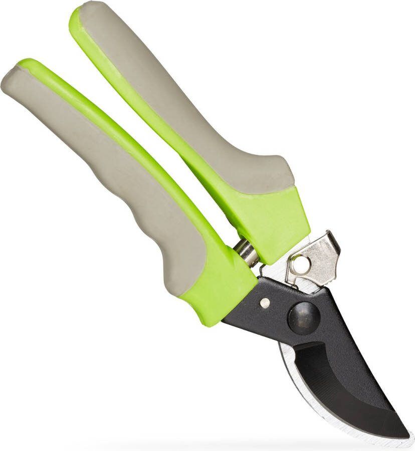 Relaxdays snoeischaar rozenschaar staal groen bloemenschaar 23 cm lang
