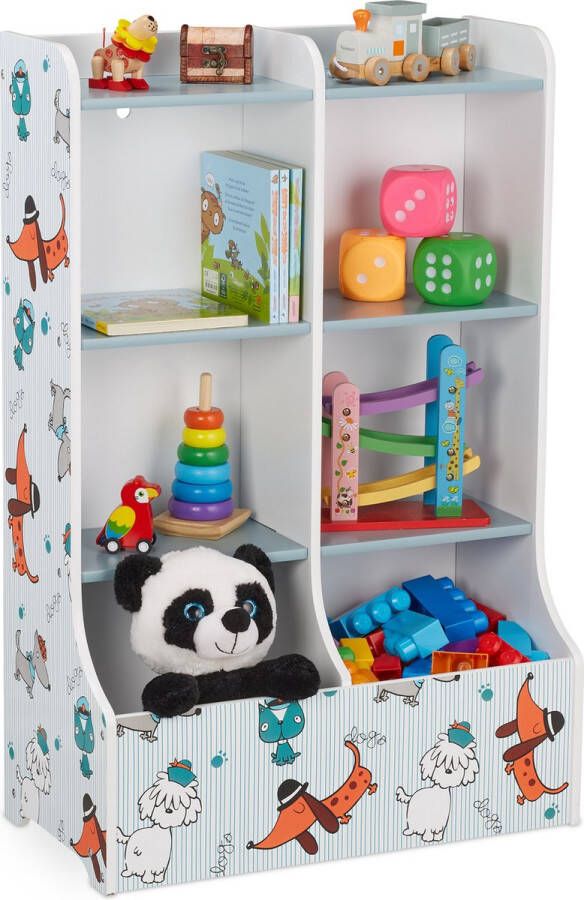 Relaxdays speelgoedkast kinderkast speelgoed opbergkast kinderkamer kinderboekenkast