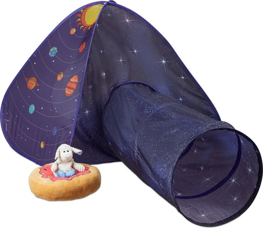 Relaxdays speeltent pop-up kindertent met tunnel ruimte motief tent kinderen
