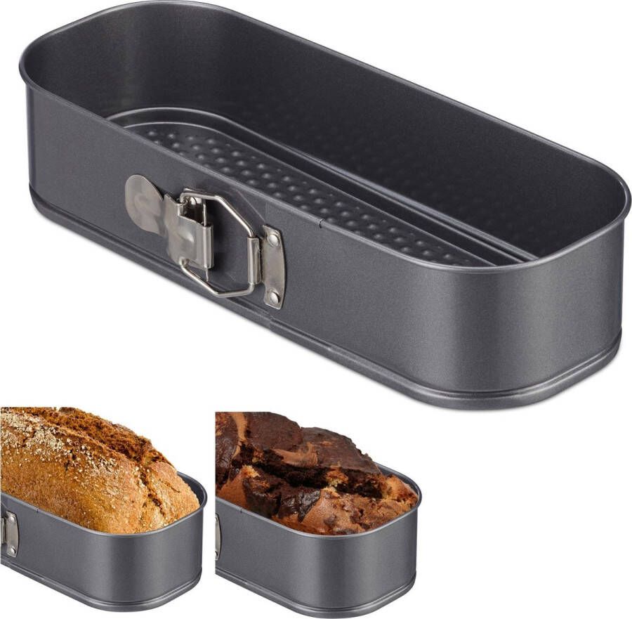 Relaxdays springvorm cake bakvorm broodvorm anti-aanbak voor cake bakblik