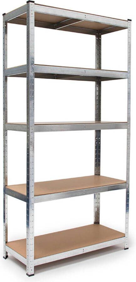 Relaxdays stellingkast opbergrek magazijnrek 5 planken 875 kg max. metaal