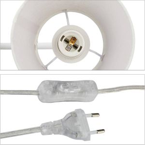 Relaxdays tafellamp hout bureaulamp schemerlamp landhuisstijl E27 fitting rustiek A