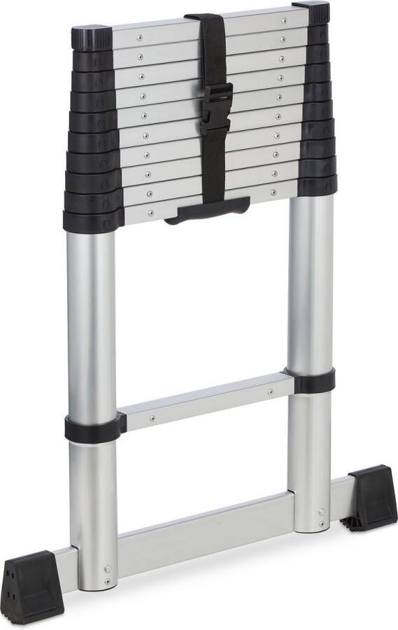 Relaxdays telescoopladder 3.2 m multifunctionele ladder schuifladder telescopisch