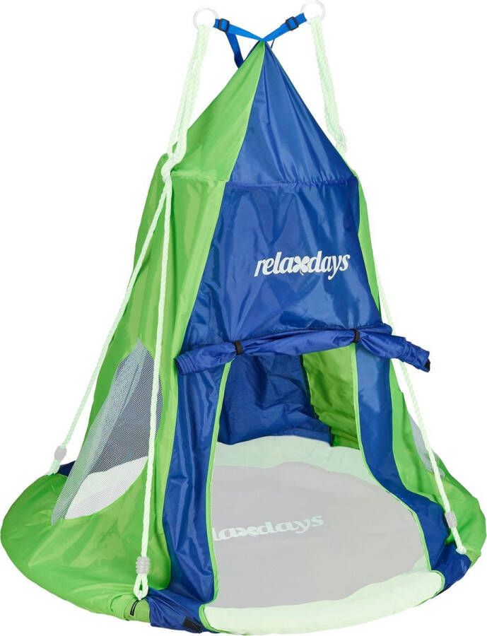 Relaxdays tent nestschommel cocon hangende tent schommel accessoires tuin 110 cm