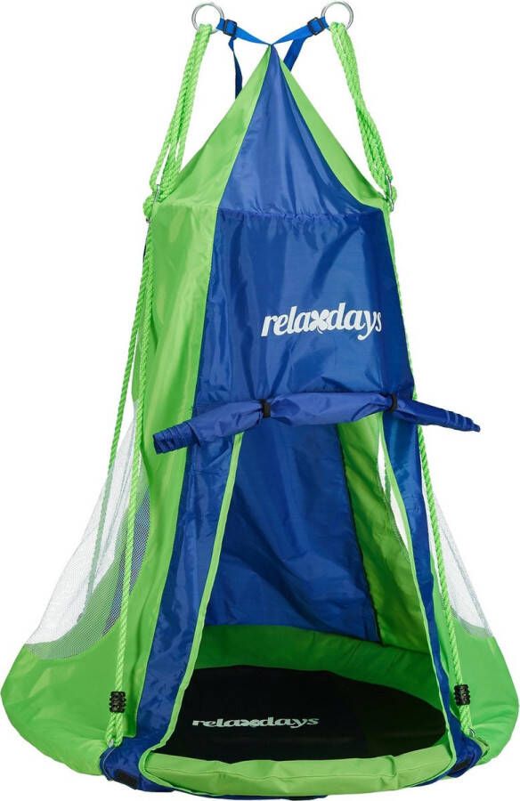Relaxdays tent nestschommel cocon hangende tent schommel accessoires tuin 90 cm