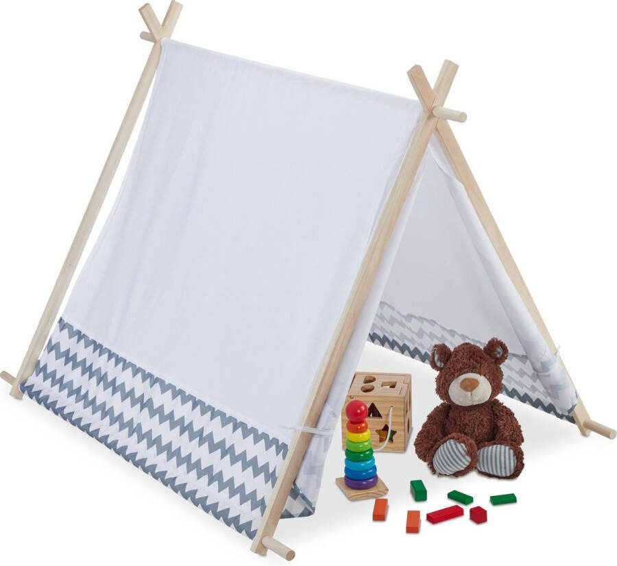 Relaxdays Tipi speeltent kind kindertent wigwam tent kinderkamer indianentent